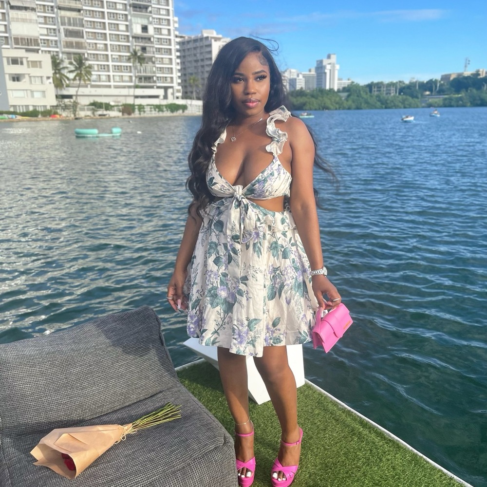 Cassia Ruffle Mini Dress in Hydrangea Floral
Zimmermann